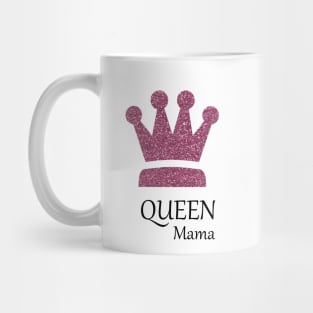 Queen Mama Sparkles in Purple Glitter Crown Mug